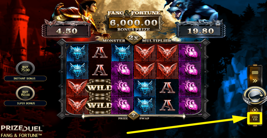 Fang And Fortune Adjust Bet