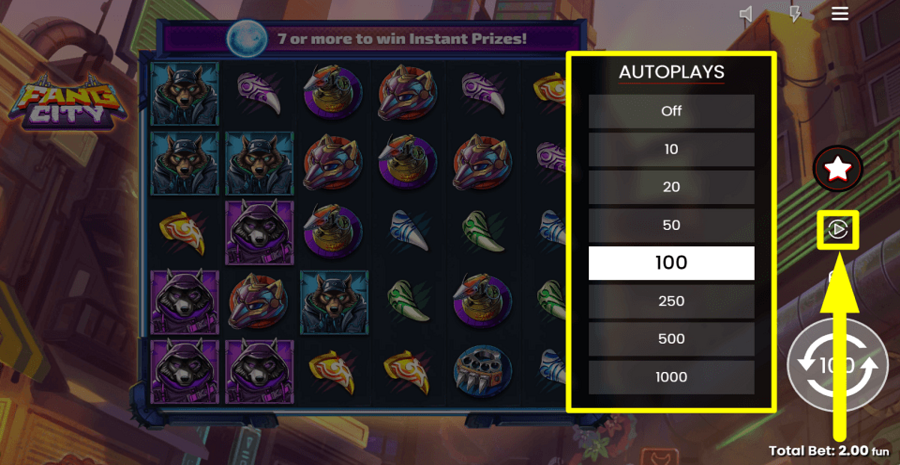 Fang City Autoplay Feature