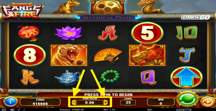 Fangs And Fire Link N Go Adjust Bet