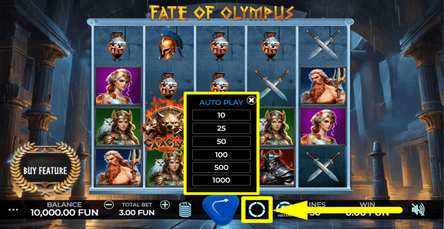 Fate Of Olympus Autoplay Feature