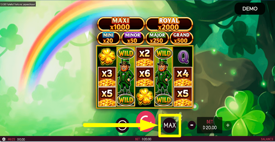 Fateful Fortune Leprechaun Max Button