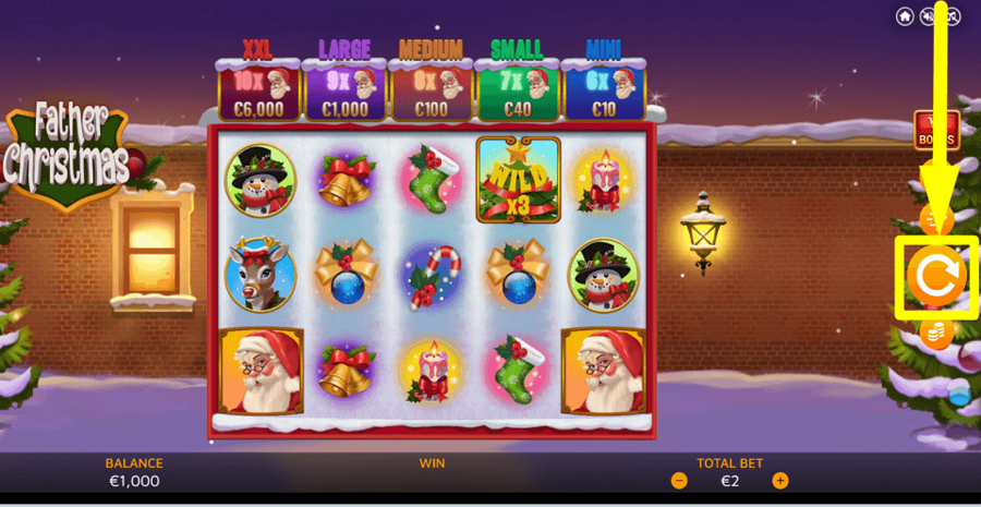 Father Christmas Spin Button