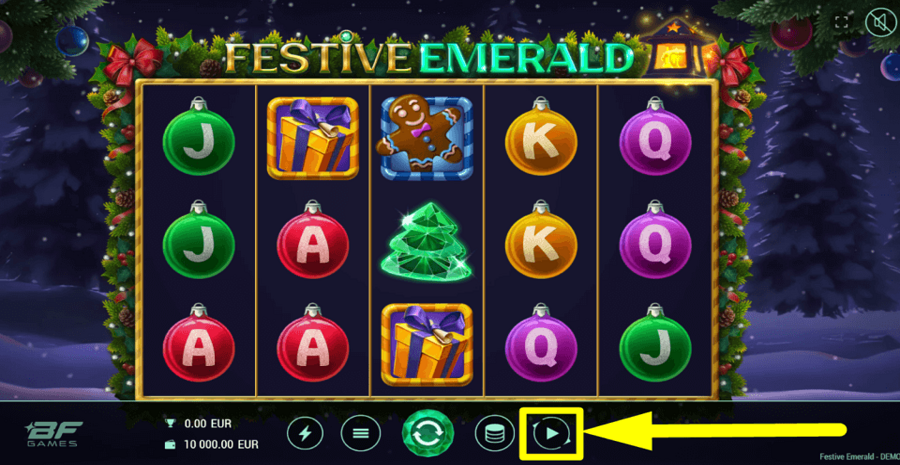 Festive Emerald Autoplay Feature