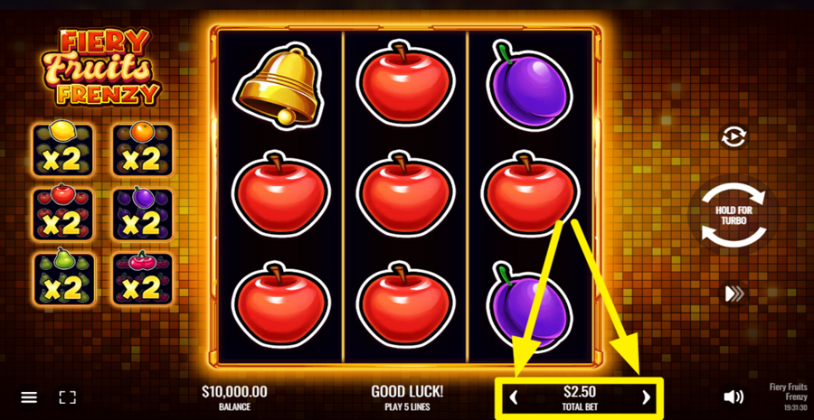 Fiery Fruits Frenzy Adjust Bet