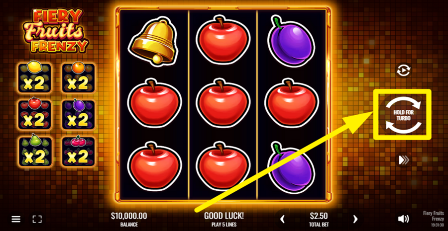 Fiery Fruits Frenzy Spin