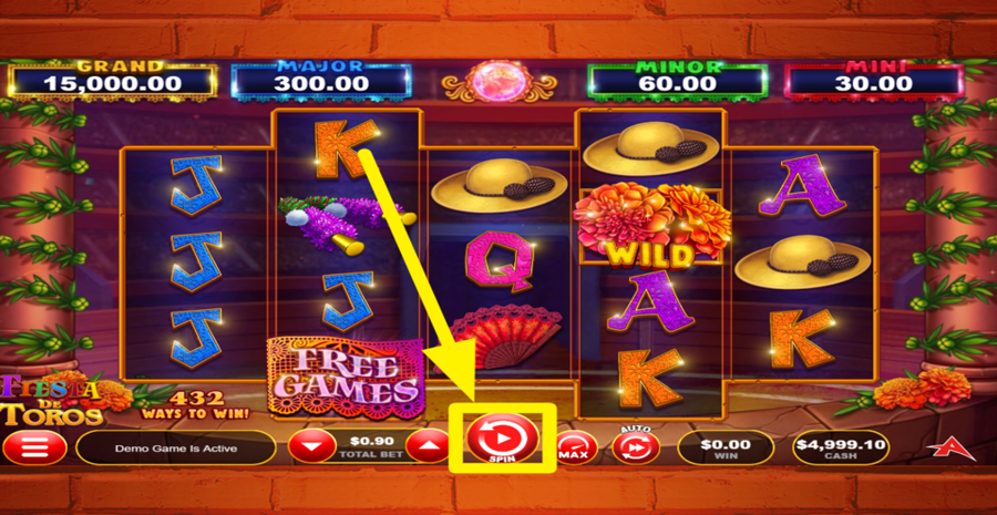 Fiesta De Toros Spin Button