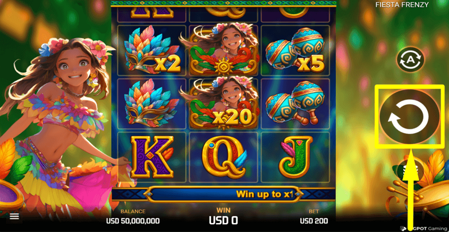 Fiesta Frenzy Spin Button