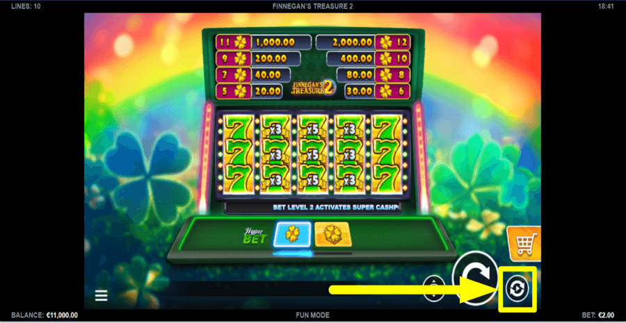 Finnegans Treasure 2 Autoplay Feature