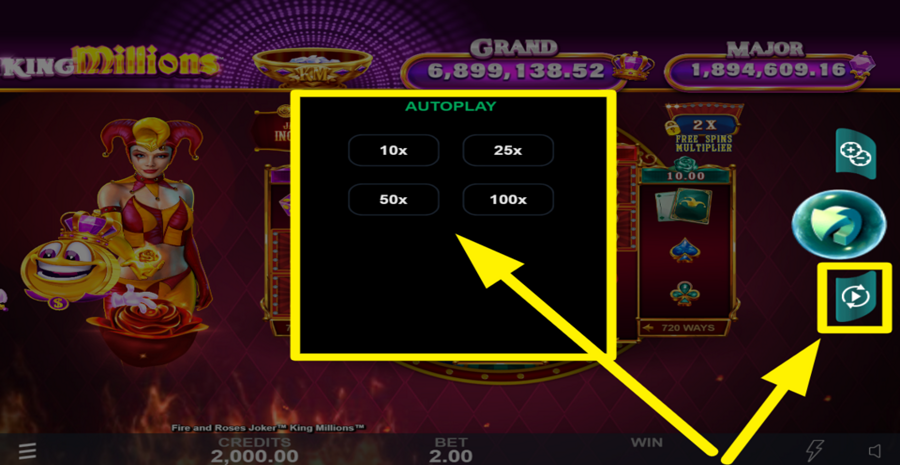 Fire And Roses Joker King Millions Autoplay