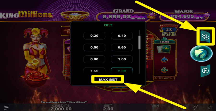 Fire And Roses Joker King Millions Max Bet