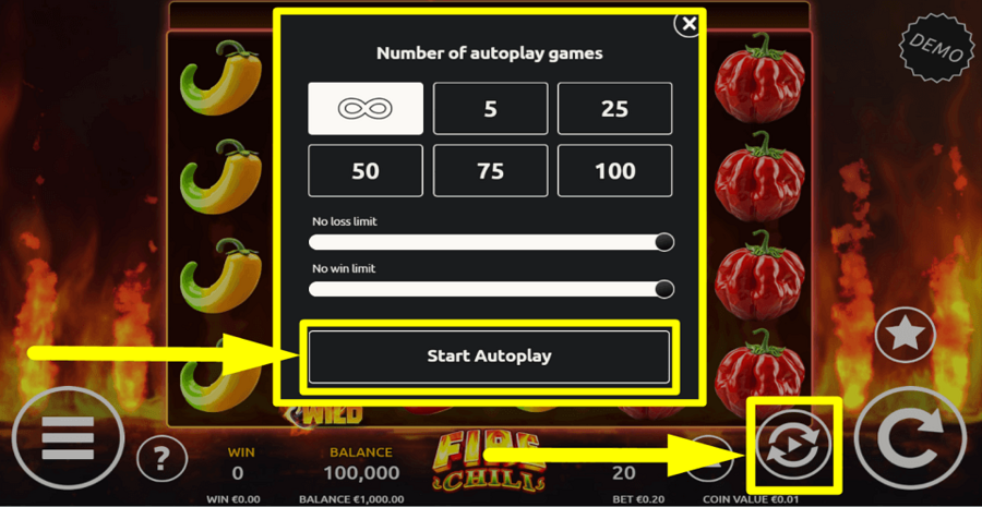 Fire Chilli Autoplay Feature