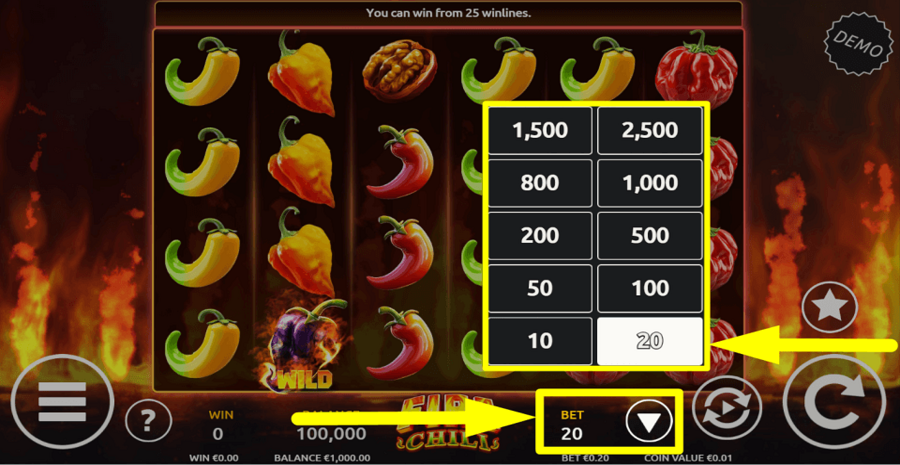 Fire Chilli Bet Value