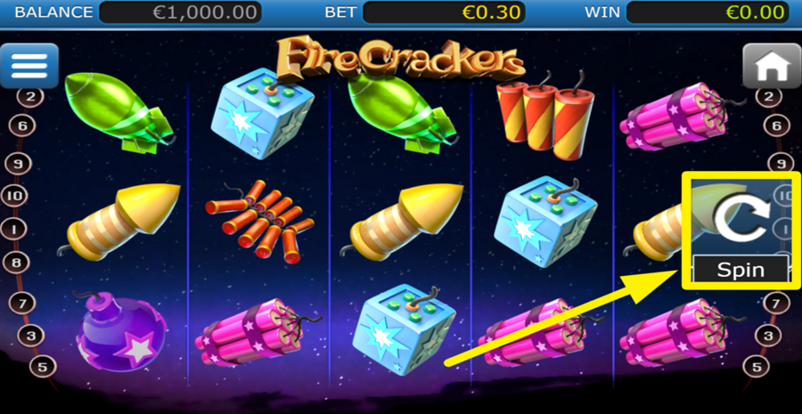 Fire Crackers Spin Button