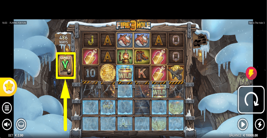 Fire In The Hole 3 Gamble Feature