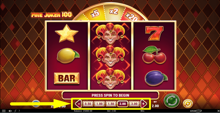 Fire Joker 100 Bet Value