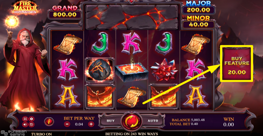 Fire Master Hold And Win Buy Bonus
