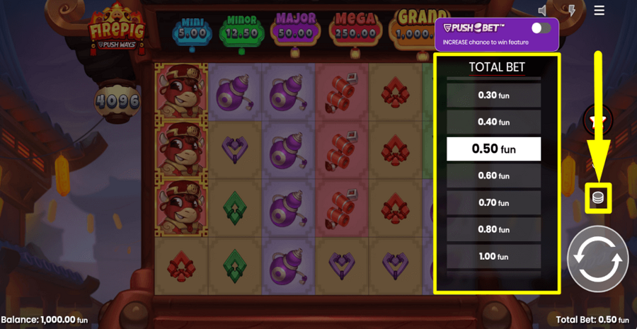 Fire Pig Push Ways Bet Value