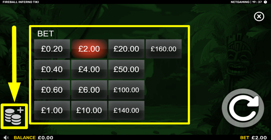 Fireball Inferno Tiki Bet Value