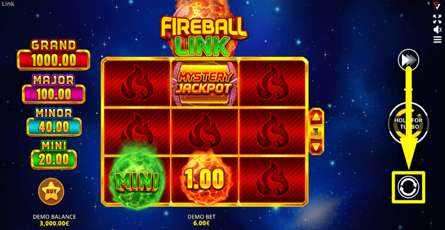Fireball Link Cash Up Autoplay Feature