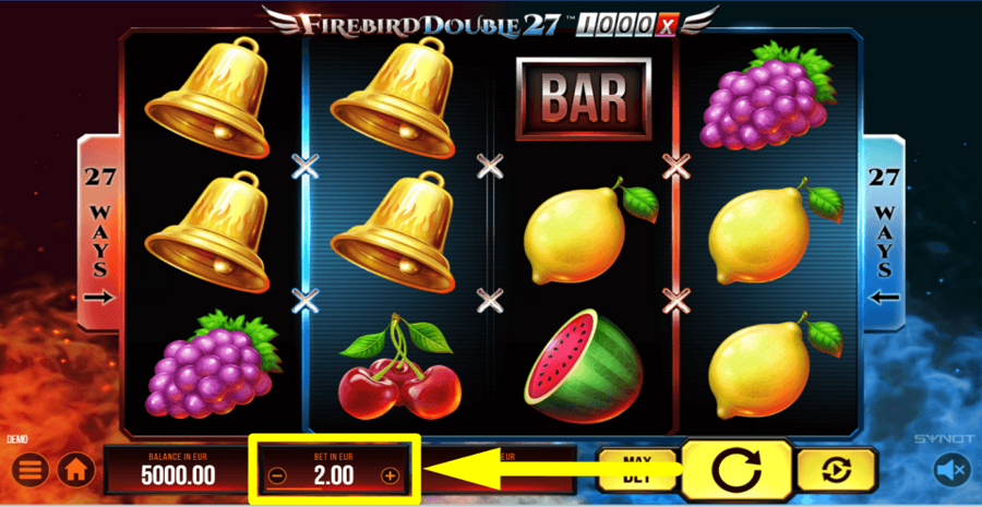 Firebird Double 27 1000x Bet Value