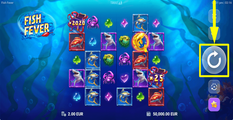 Fish Fever Spin Button