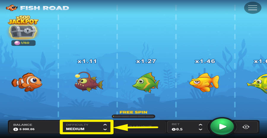 Fish Road Adjust Difficulty