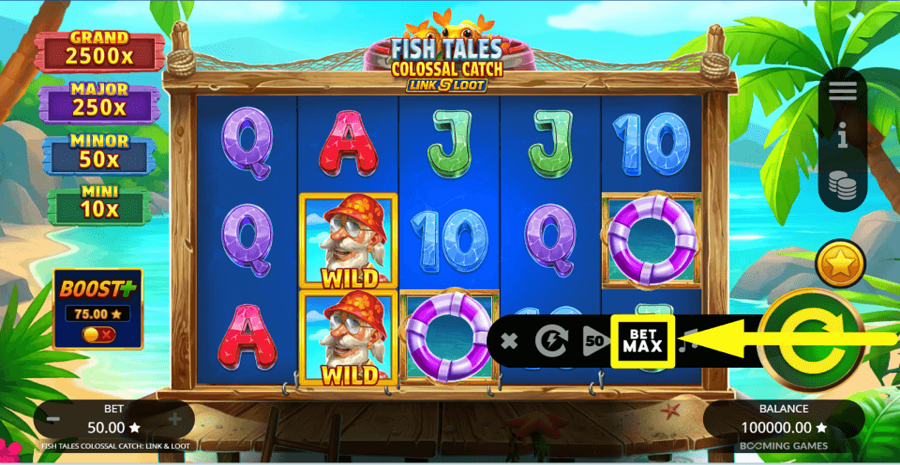 Fish Tales Colossal Catch Link And Loot Bet Max Button