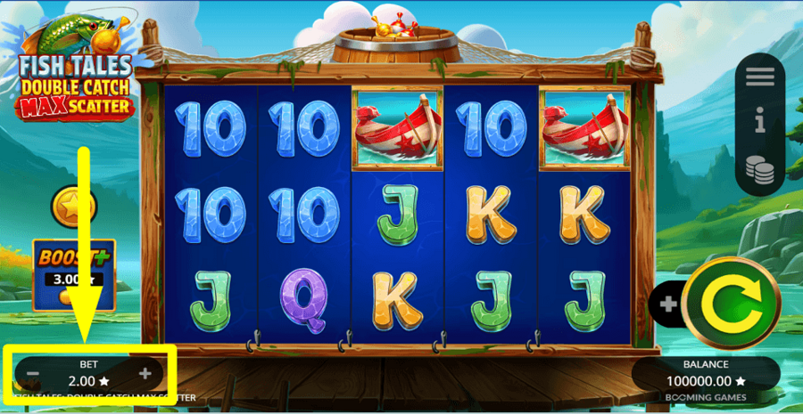 Fish Tales Double Catch Max Scatter Bet Value