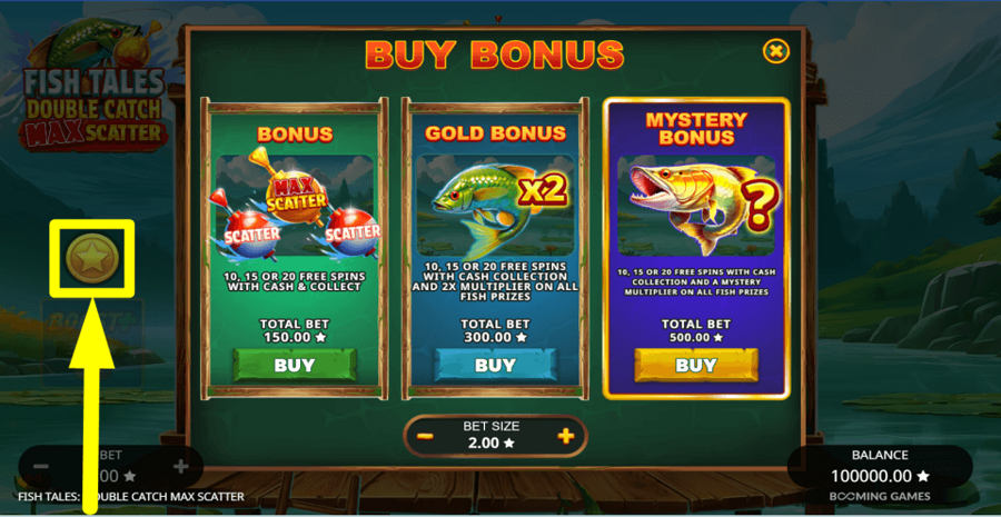 Fish Tales Double Catch Max Scatter Buy Feature