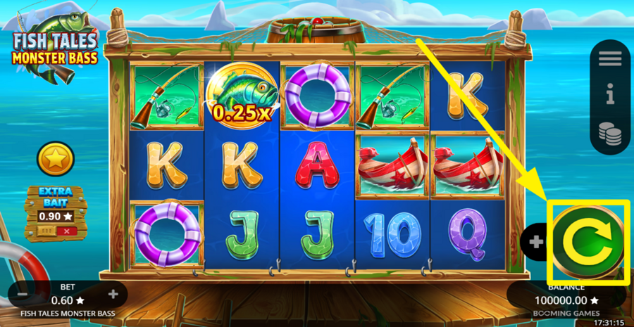 Fish Tales Monster Bass Spin Button