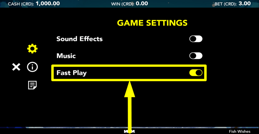 Fish Wishes Fast Play Feature