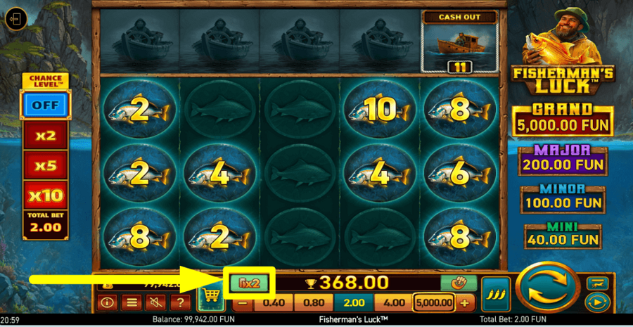 Fishermans Luck Gamble Feature