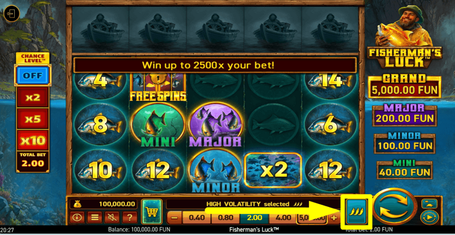 Fishermans Luck Volatility Feature