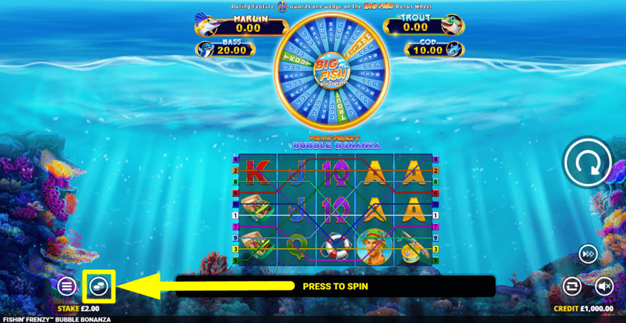 Fishin Frenzy Bubble Bonanza Bet Value