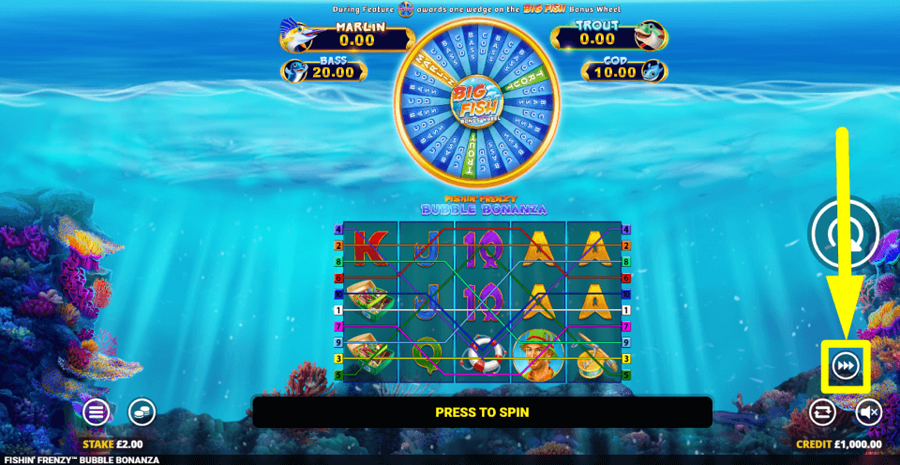 Fishin Frenzy Bubble Bonanza Turbo Feature