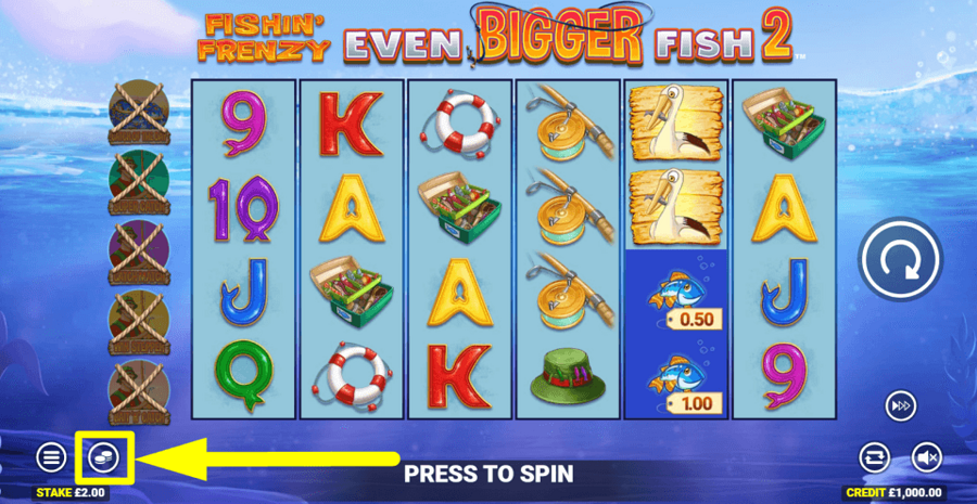 Fishin Frenzy Even Bigger Fish 2 Bet Value
