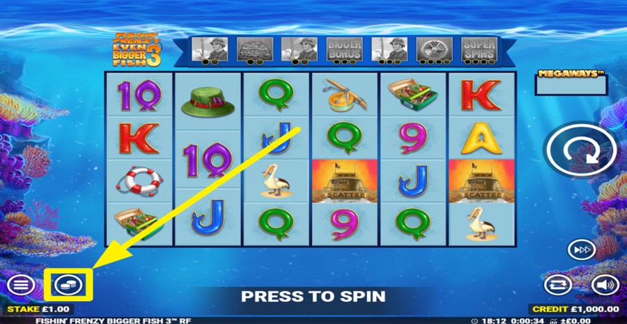 Fishin Frenzy Even Bigger Fish 3 Rapid Fire Jackpots Adjust Bet
