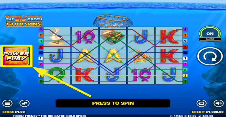 Fishin Frenzy The Big Catch Gold Spins Powerplay