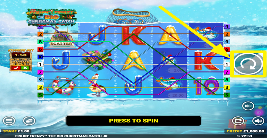 Fishin Frenzy The Big Christmas Catch Jackpot King Spin