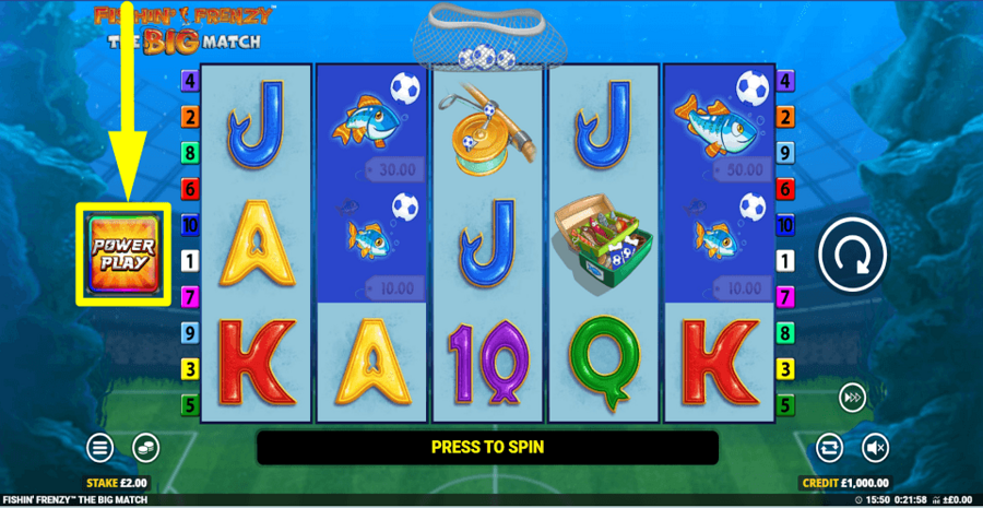 Fishin Frenzy The Big Match Power Play Feature