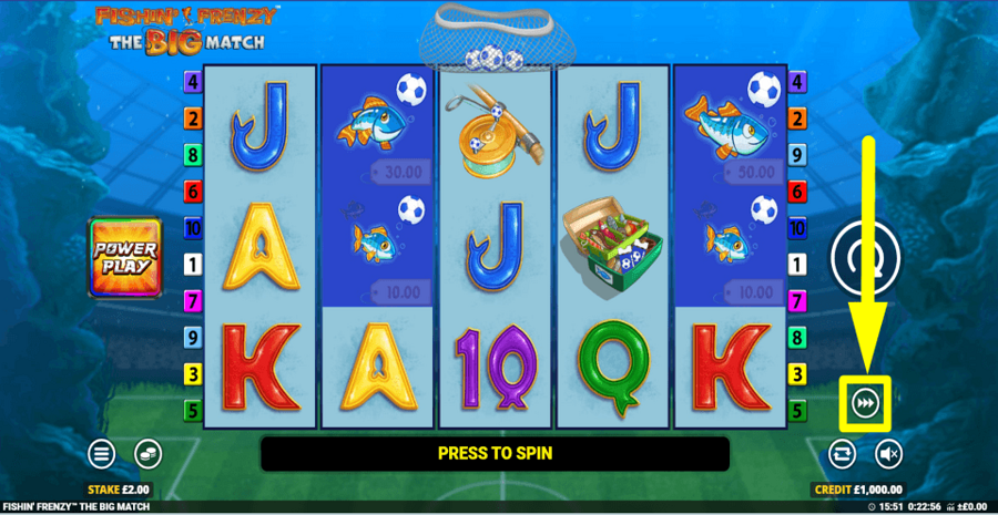 Fishin Frenzy The Big Match Turbo Feature