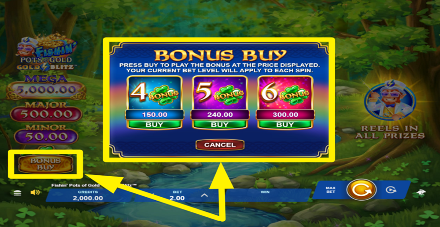 Fishin Pots Of Gold Gold Blitz Buy Bonus