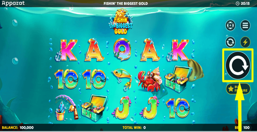 Fishin The Biggest Gold Spin Button