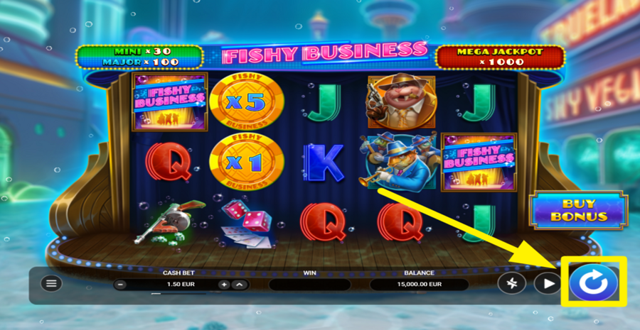 Fishy Business Spin Button