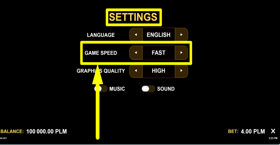 Fizzling 20 Hot Speed Feature