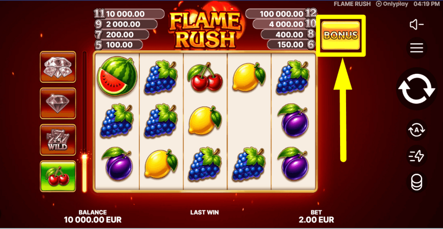 Flame Rush Buy Feature