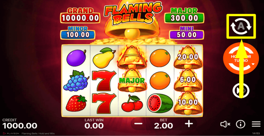 Flaming Bells Hold And Win Autoplay Feature