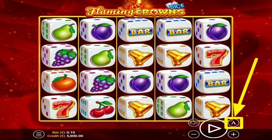 Flaming Crowns Dice Autoplay
