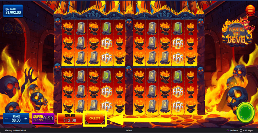 Flaming Hot Devil Collect Button