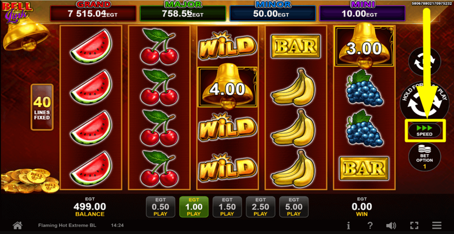 Flaming Hot Extreme Bell Link Speed Feature